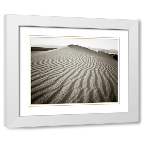 Desert Dunes White Modern Wood Framed Art Print with Double Matting by Goldstein, Ed