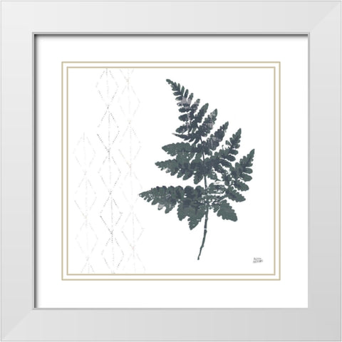 Nordic Fern II White Modern Wood Framed Art Print with Double Matting by Averinos, Melissa