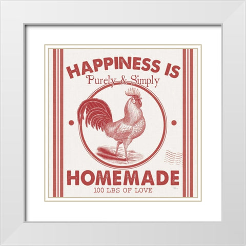 Vintage Farmhouse II White Modern Wood Framed Art Print with Double Matting by Pela Studio