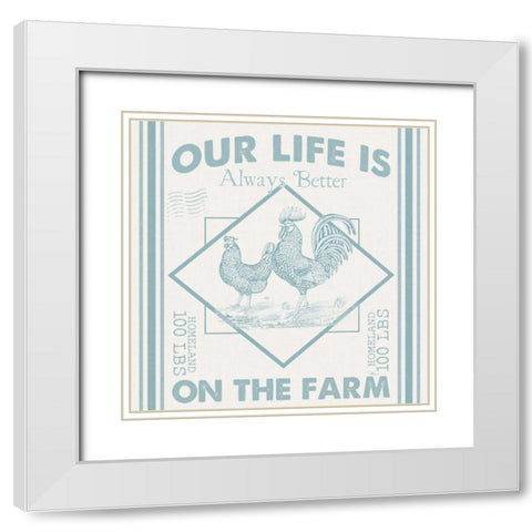 Vintage Farmhouse III White Modern Wood Framed Art Print with Double Matting by Pela Studio