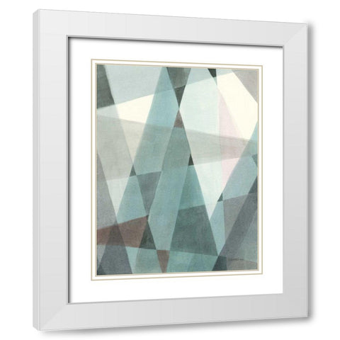 Light Angle II White Modern Wood Framed Art Print with Double Matting by Nai, Danhui