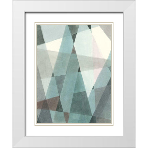 Light Angle II White Modern Wood Framed Art Print with Double Matting by Nai, Danhui