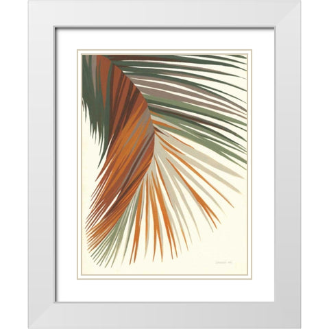 Retro Big Leaf II White Modern Wood Framed Art Print with Double Matting by Nai, Danhui