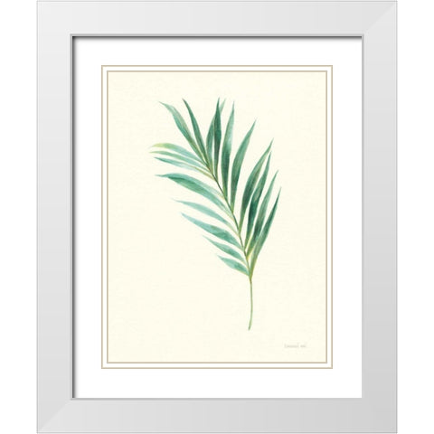 Leaf Study II White Modern Wood Framed Art Print with Double Matting by Nai, Danhui