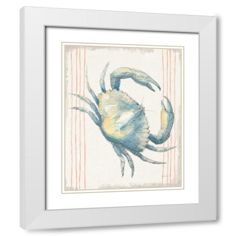 Floursack Nautical III no Words White Modern Wood Framed Art Print with Double Matting by Nai, Danhui