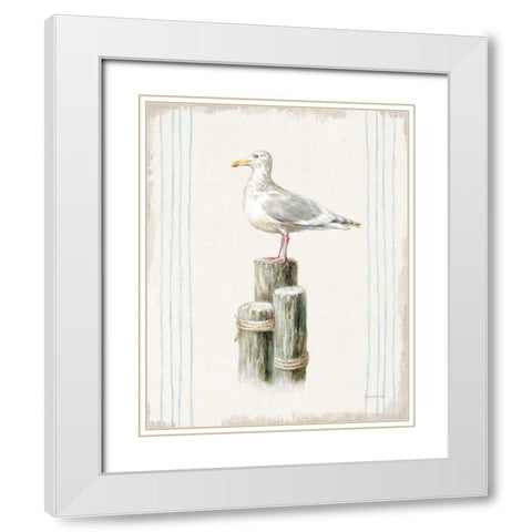 Floursack Nautical XIII no Words White Modern Wood Framed Art Print with Double Matting by Nai, Danhui