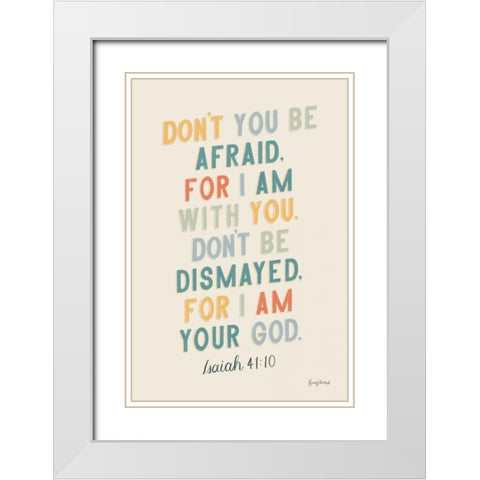 Bible Saying I White Modern Wood Framed Art Print with Double Matting by Thorns, Becky