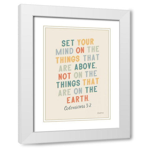 Bible Saying II White Modern Wood Framed Art Print with Double Matting by Thorns, Becky