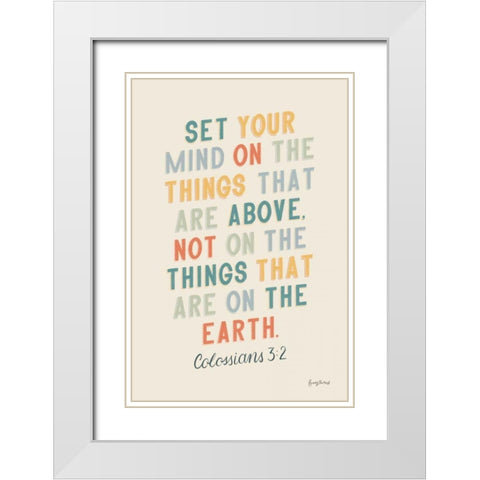 Bible Saying II White Modern Wood Framed Art Print with Double Matting by Thorns, Becky