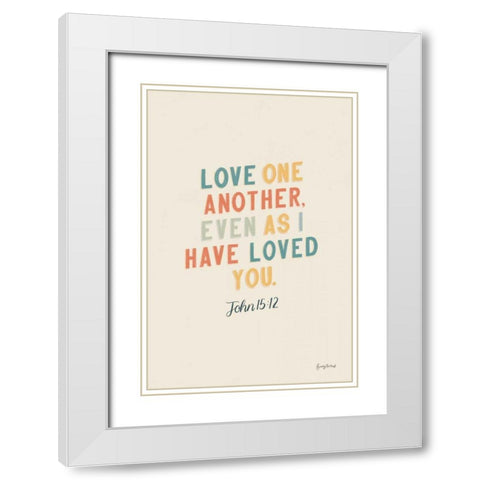 Bible Saying III White Modern Wood Framed Art Print with Double Matting by Thorns, Becky