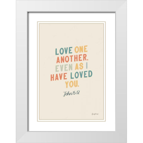 Bible Saying III White Modern Wood Framed Art Print with Double Matting by Thorns, Becky