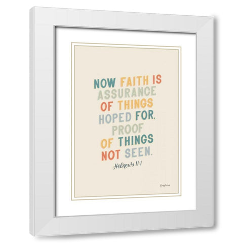 Bible Saying V White Modern Wood Framed Art Print with Double Matting by Thorns, Becky