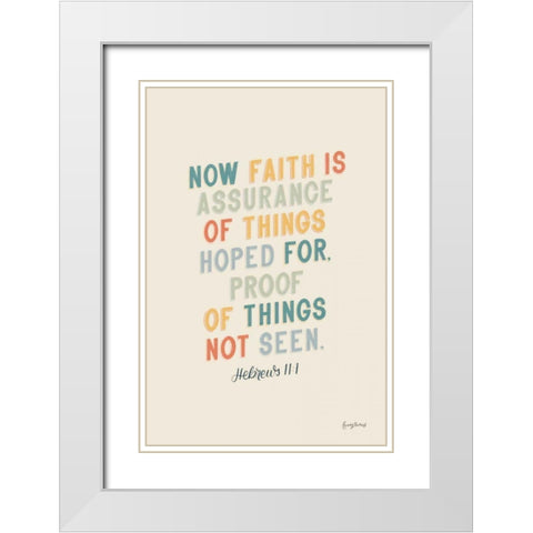 Bible Saying V White Modern Wood Framed Art Print with Double Matting by Thorns, Becky