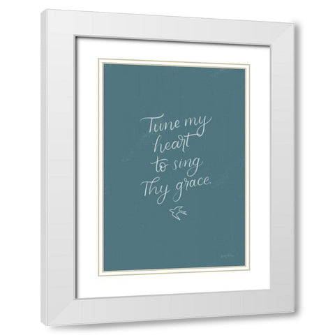 Sunday Hymn II White Modern Wood Framed Art Print with Double Matting by Thorns, Becky