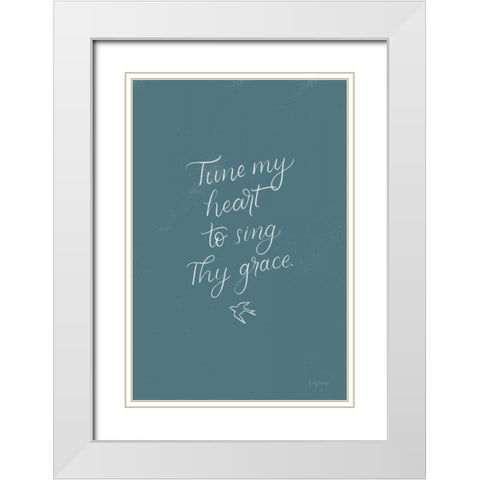 Sunday Hymn II White Modern Wood Framed Art Print with Double Matting by Thorns, Becky