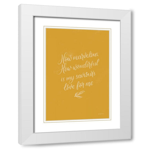 Sunday Hymn V White Modern Wood Framed Art Print with Double Matting by Thorns, Becky