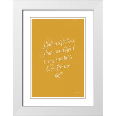 Sunday Hymn V White Modern Wood Framed Art Print with Double Matting by Thorns, Becky