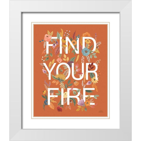 Harvest Garden III White Modern Wood Framed Art Print with Double Matting by Marshall, Laura