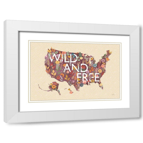 Harvest Garden USA White Modern Wood Framed Art Print with Double Matting by Marshall, Laura