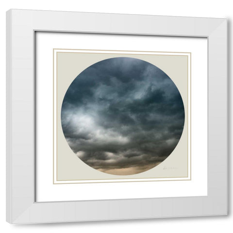 Cloud Circle I White Modern Wood Framed Art Print with Double Matting by Eichman, Andre