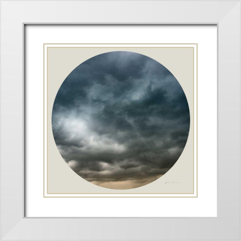 Cloud Circle I White Modern Wood Framed Art Print with Double Matting by Eichman, Andre