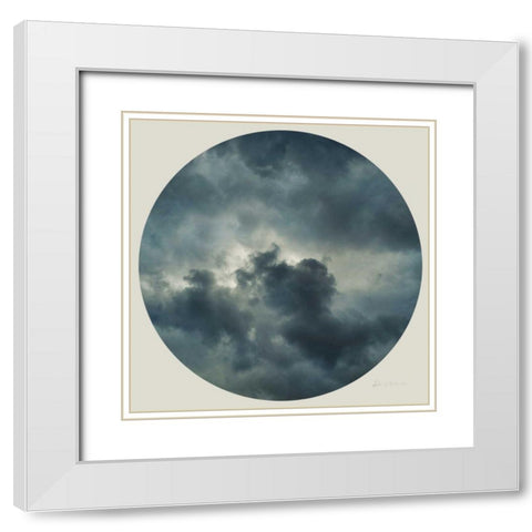 Cloud Circle II White Modern Wood Framed Art Print with Double Matting by Eichman, Andre