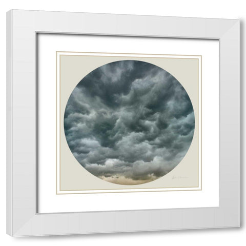 Cloud Circle III White Modern Wood Framed Art Print with Double Matting by Eichman, Andre