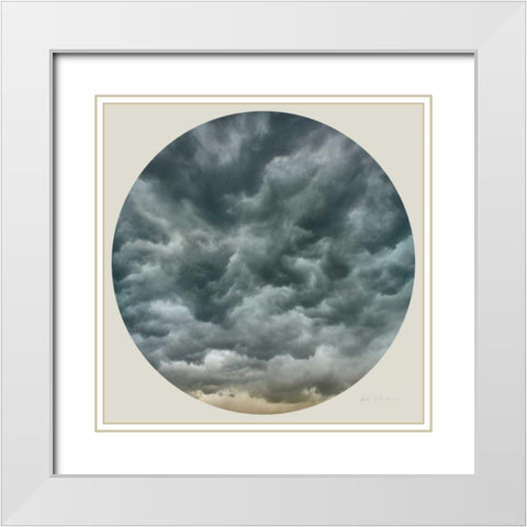 Cloud Circle III White Modern Wood Framed Art Print with Double Matting by Eichman, Andre