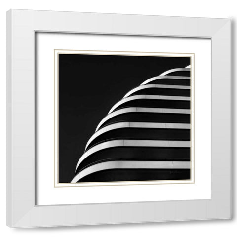 Urban Scene II White Modern Wood Framed Art Print with Double Matting by Eichman, Andre