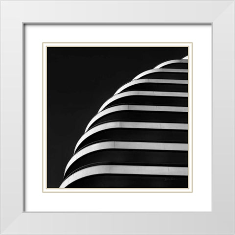 Urban Scene II White Modern Wood Framed Art Print with Double Matting by Eichman, Andre