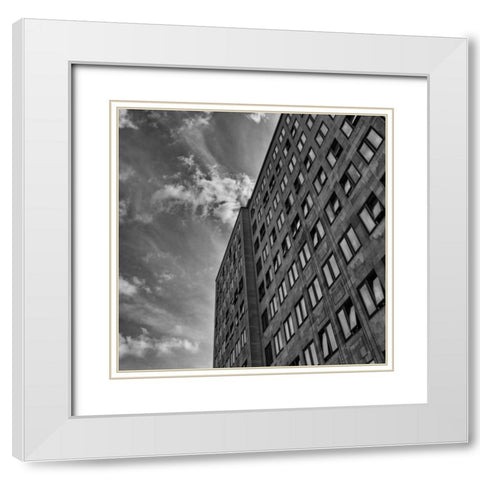 Urban Scene V White Modern Wood Framed Art Print with Double Matting by Eichman, Andre
