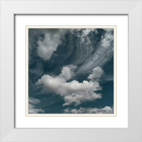 Clouds IV White Modern Wood Framed Art Print with Double Matting by Eichman, Andre