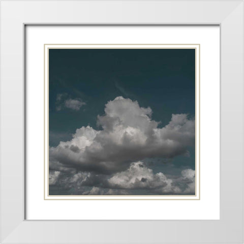 Clouds V White Modern Wood Framed Art Print with Double Matting by Eichman, Andre