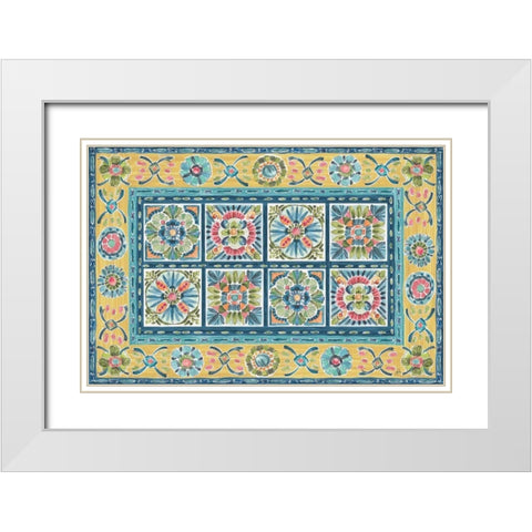 Gypsy Meadow VII White Modern Wood Framed Art Print with Double Matting by Brissonnet, Daphne