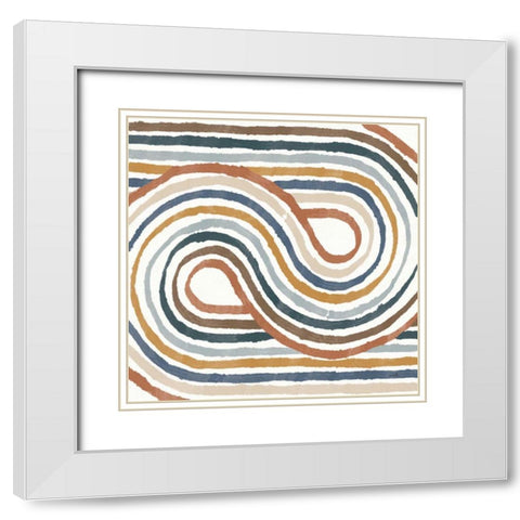 Rainbow Road I Thick Lines White Modern Wood Framed Art Print with Double Matting by Hershey, Moira