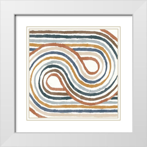 Rainbow Road I Thick Lines White Modern Wood Framed Art Print with Double Matting by Hershey, Moira