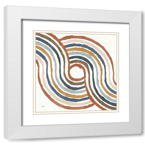 Rainbow Road II Thick Lines White Modern Wood Framed Art Print with Double Matting by Hershey, Moira