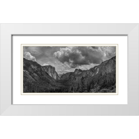 Scenic Landscape III BW White Modern Wood Framed Art Print with Double Matting by Eichman, Andre