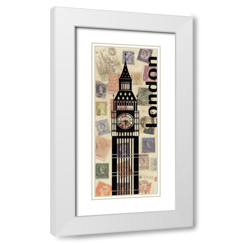 Via Mail II White Modern Wood Framed Art Print with Double Matting by Charron, Veronique