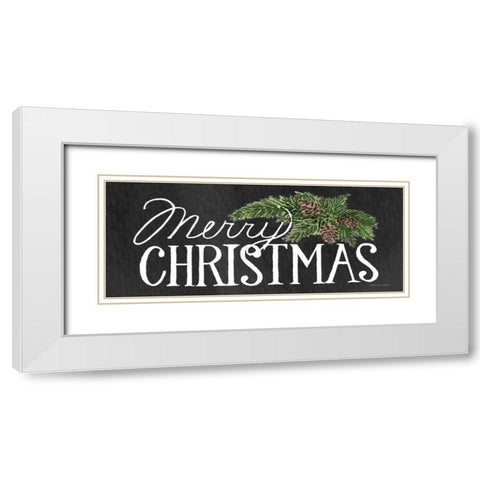 Holiday Saying II on Wood Whitewash Dark White Modern Wood Framed Art Print with Double Matting by McKenna, Kathleen Parr
