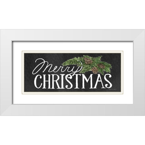 Holiday Saying II on Wood Whitewash Dark White Modern Wood Framed Art Print with Double Matting by McKenna, Kathleen Parr