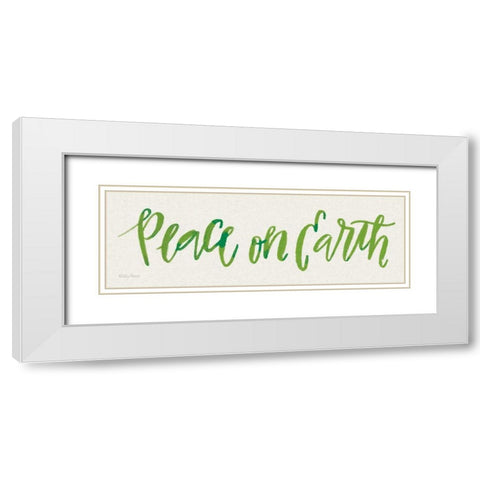 Peace on Earth White Modern Wood Framed Art Print with Double Matting by Adams, Emily