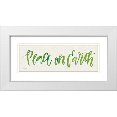 Peace on Earth White Modern Wood Framed Art Print with Double Matting by Adams, Emily