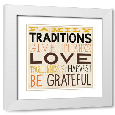 Family Traditions White Modern Wood Framed Art Print with Double Matting by Mullan, Michael