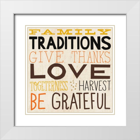 Family Traditions White Modern Wood Framed Art Print with Double Matting by Mullan, Michael