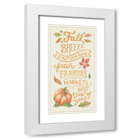 Harvest Chalk X Linen White Modern Wood Framed Art Print with Double Matting by Urban, Mary