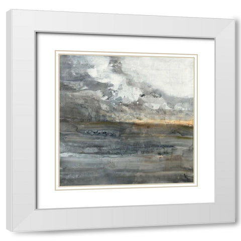 Thunder Road White Modern Wood Framed Art Print with Double Matting by Hristova, Albena