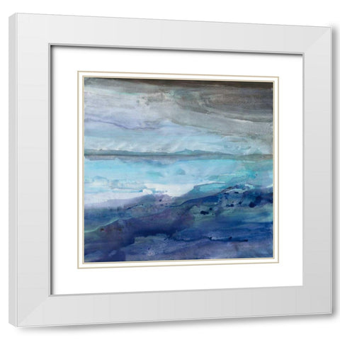 Paradise White Modern Wood Framed Art Print with Double Matting by Hristova, Albena