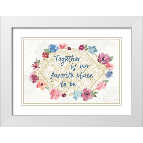 Naturally Inspired I White Modern Wood Framed Art Print with Double Matting by June, Dina