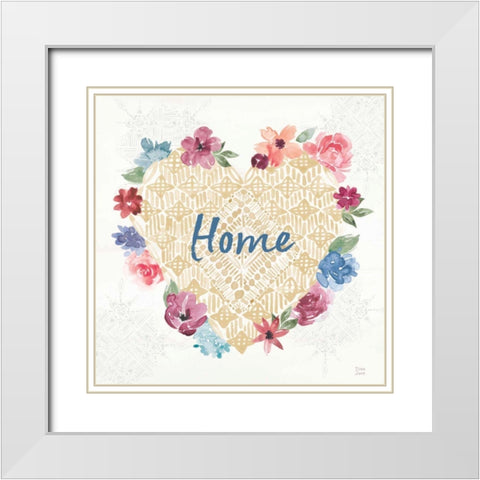 Naturally Inspired III White Modern Wood Framed Art Print with Double Matting by June, Dina